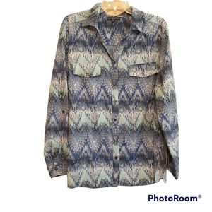 Blouse by Elementz blue with print